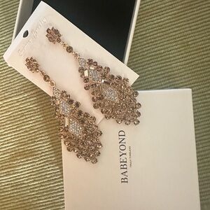 Babeyond Gold Crystal Drop Earrings